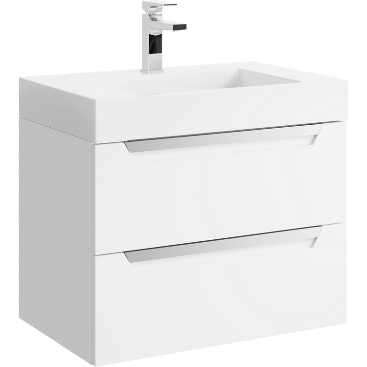 Тумба с раковиной Аqwella Cube CUB0107W Белый...