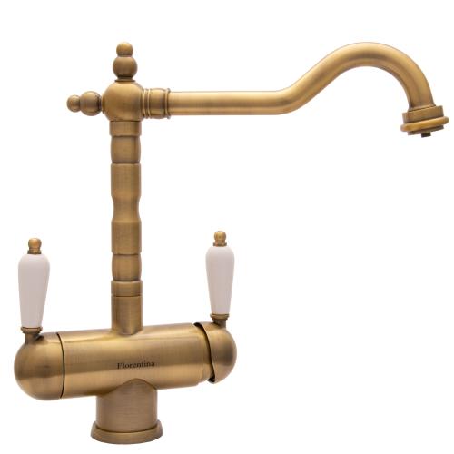Смеситель для кухни с подключением фильтра Florentina Ария FL, поворотный