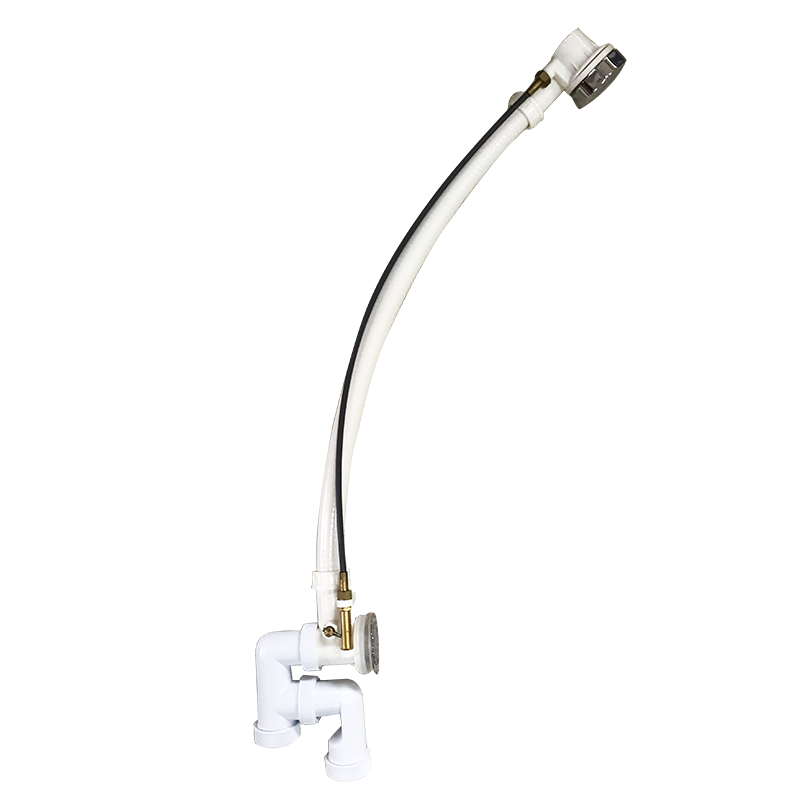 Слив-перелив полуавтомат с дренажем (с сифоном, хром)