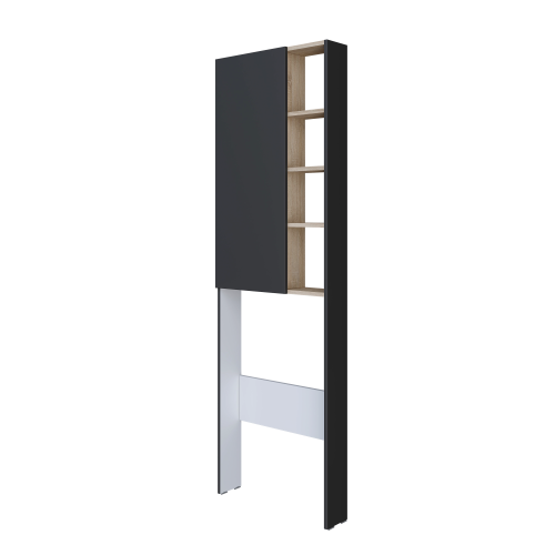 Шкаф над стиральной машиной 1Marka Gaula, 60 см, черный, У92548