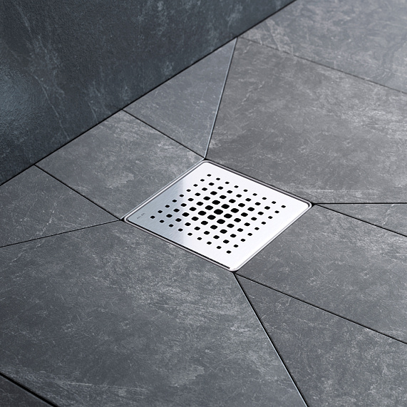 W02BD-P11-010-01SB AM.PM PrimeFlow трап для душа точечный мокрый затвор Cut Gradient 10см  сталь матовый