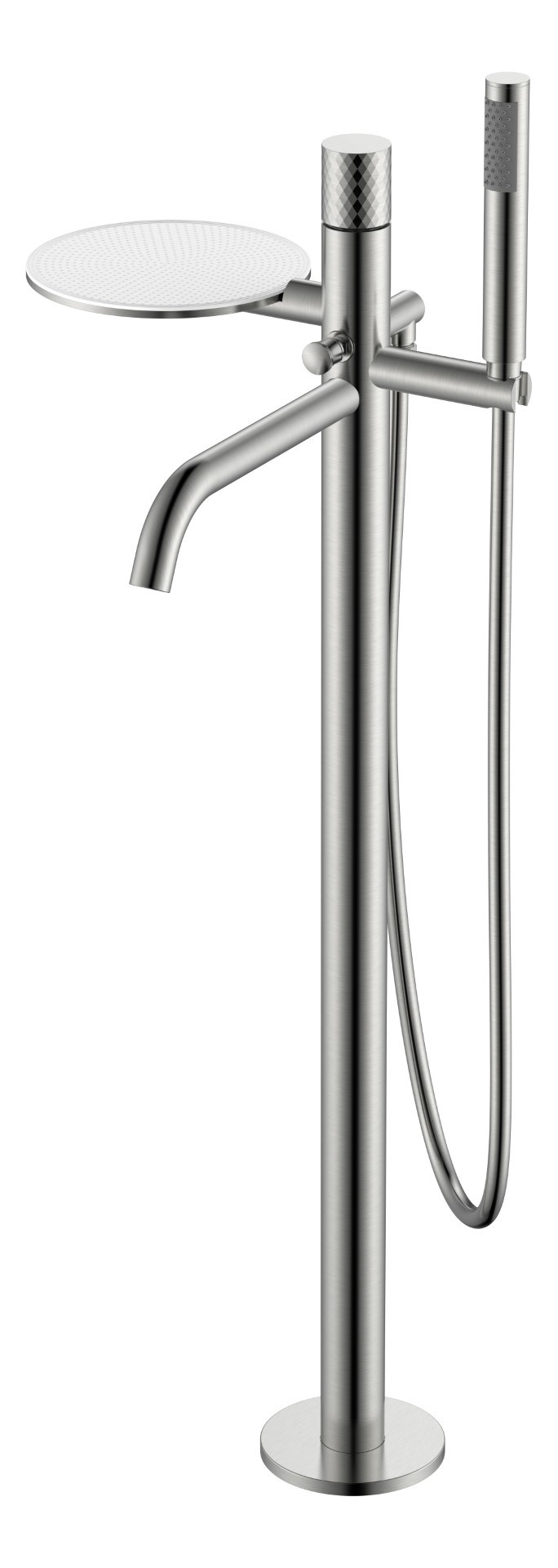 Напольный смеситель для ванны Boheme Stick, никель, 129-NB...
