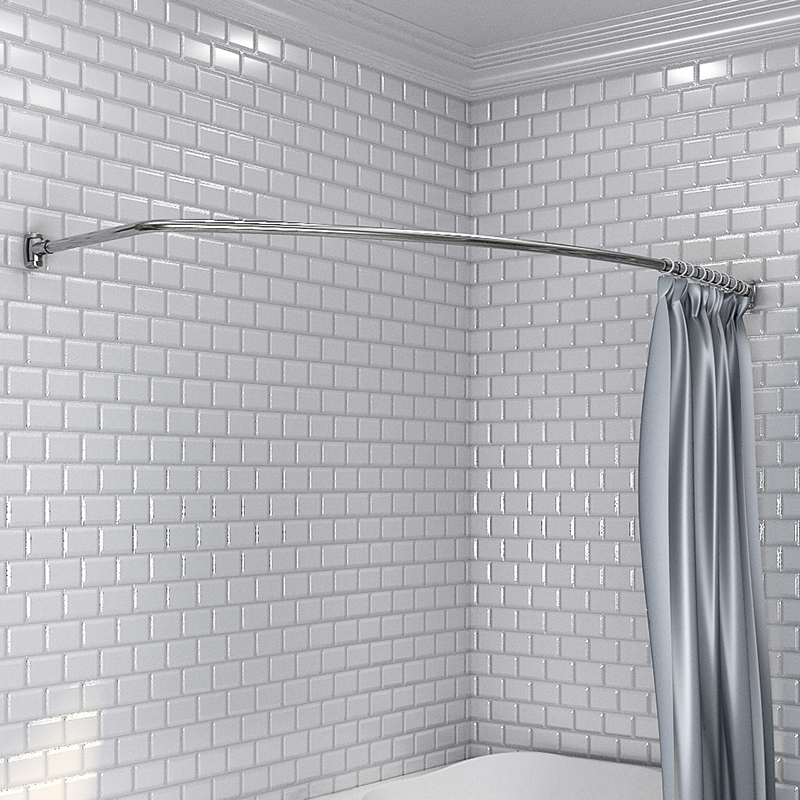 Карниз для шторы на ванну Монти (хром)