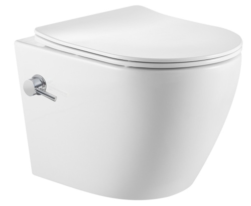 Унитаз Iberica Blanca Bilbao Alto Bide, подвесной, с функцией биде, IB.BLA.234.1B1B