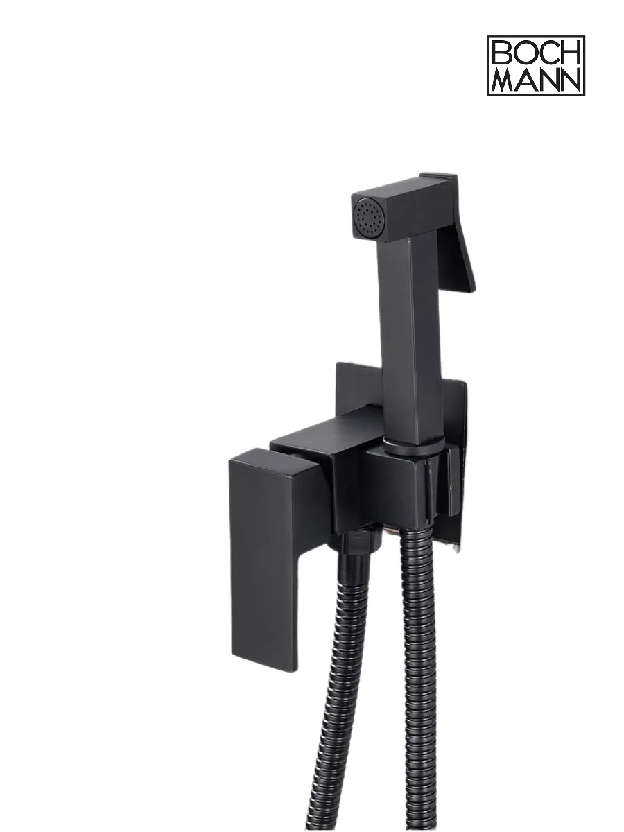 Смеситель с гигиеническим душем BOCH MANN Braies, черный, BM10413