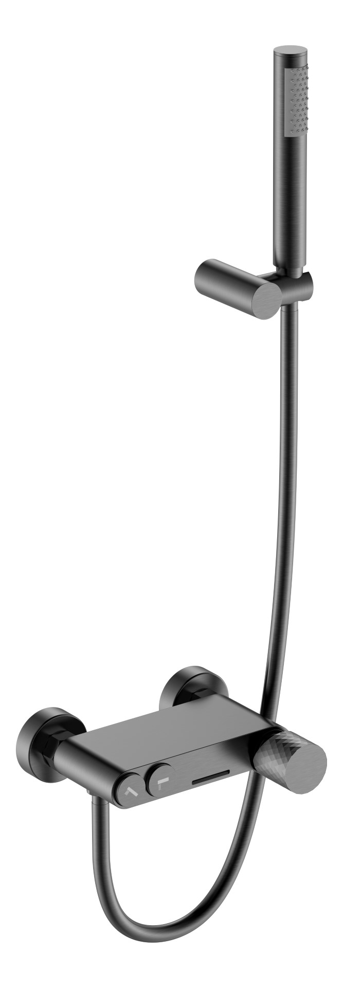Накладной смеситель для душа Boheme Stick, графит, 123-GM...