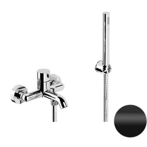Смеситель для ванны Remer Rubinetterie Metrica, черный матов...