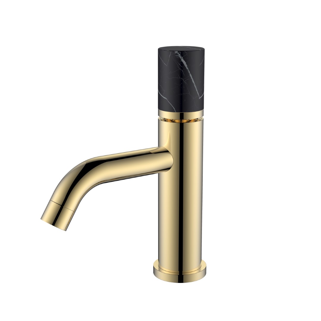 Смеситель для раковины Boheme Stick, золото, 121-G-MR-BLACK...