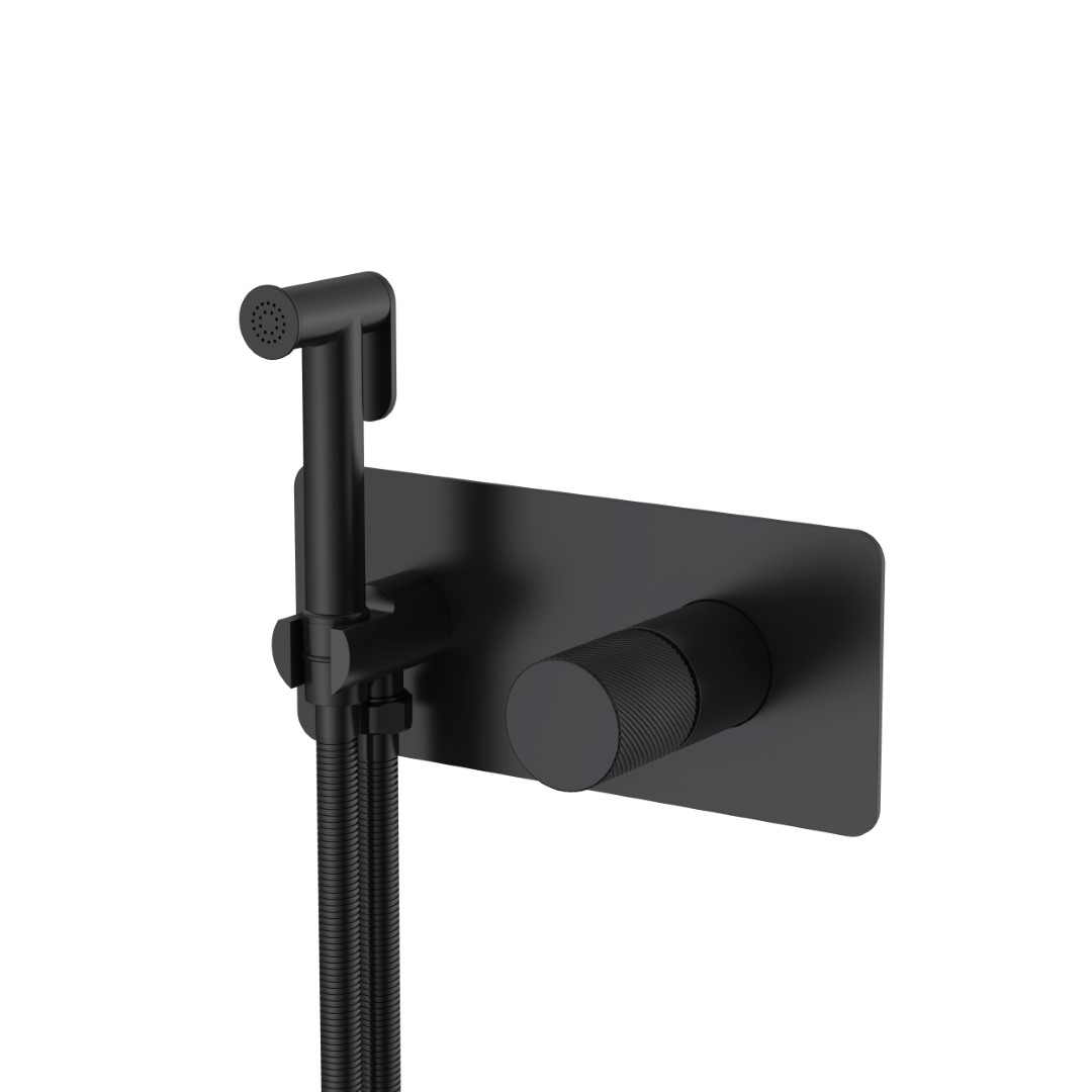 Смеситель с гигиеническим душем Boheme Stick, черный, 127-BB...