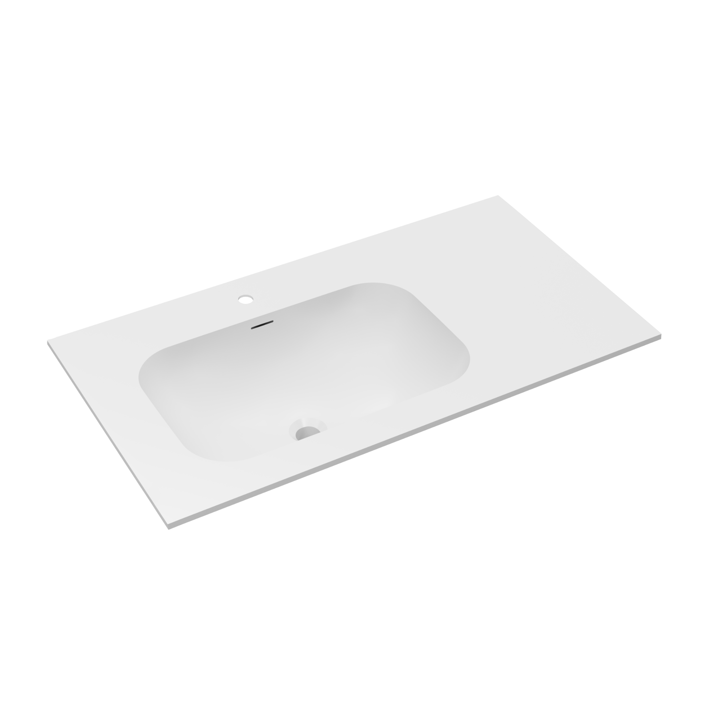 Раковина Elise VCB-4EL100MW-L, Corian левая, белый матовый...
