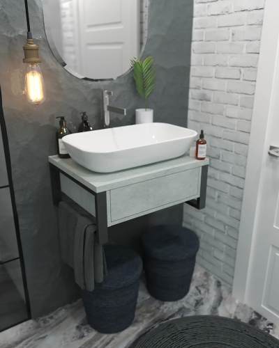 Тумба 1Marka Grunge Loft Ц0000001582 Бетон светлый