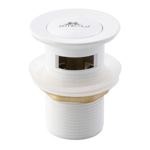 Донный клапан Hot and Cold, белый, 105