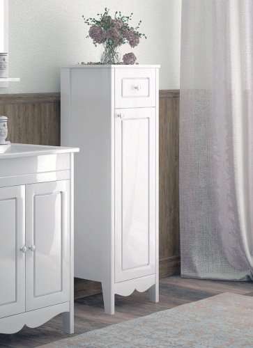 Шкаф-пенал Corozo Блюз, 38.8 см, белый, SD-00000031