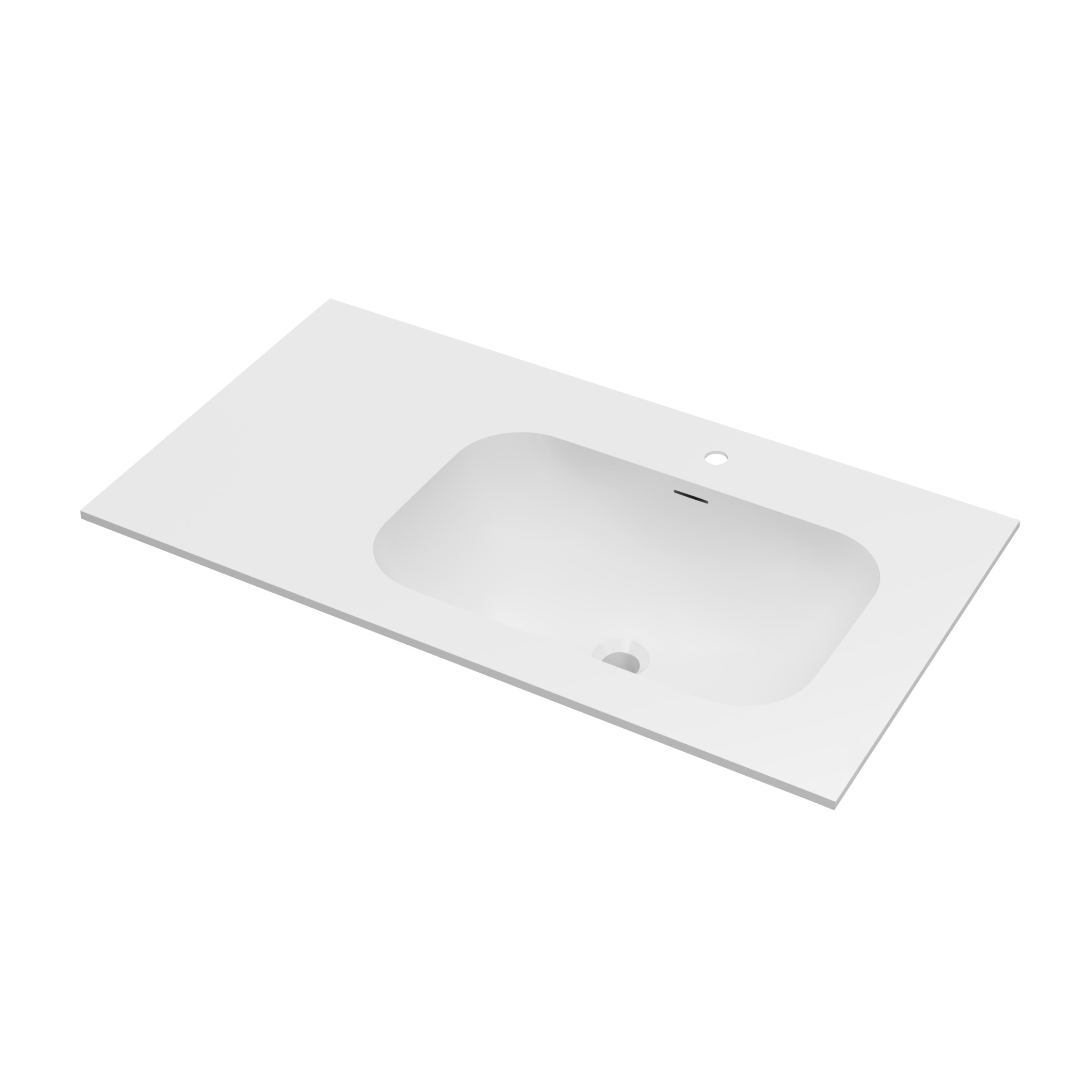 Раковина Elise VCB-4EL100MW-R, Corian правая, белый матовый...