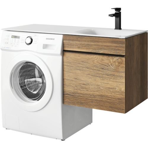 Тумба с раковиной Аqwella Terra TER01051DB+FOR.11.04.D-R Дерево тёмное