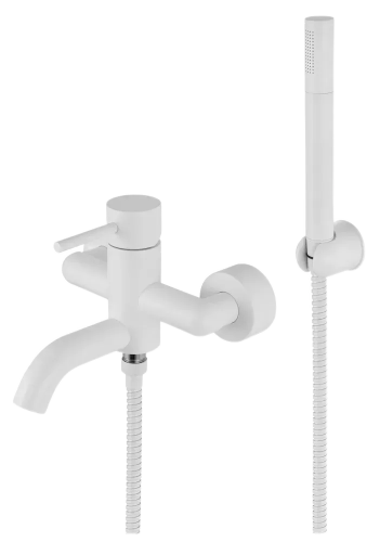 Смеситель для ванны Remer Rubinetterie X Style, белый матовый, X02BO