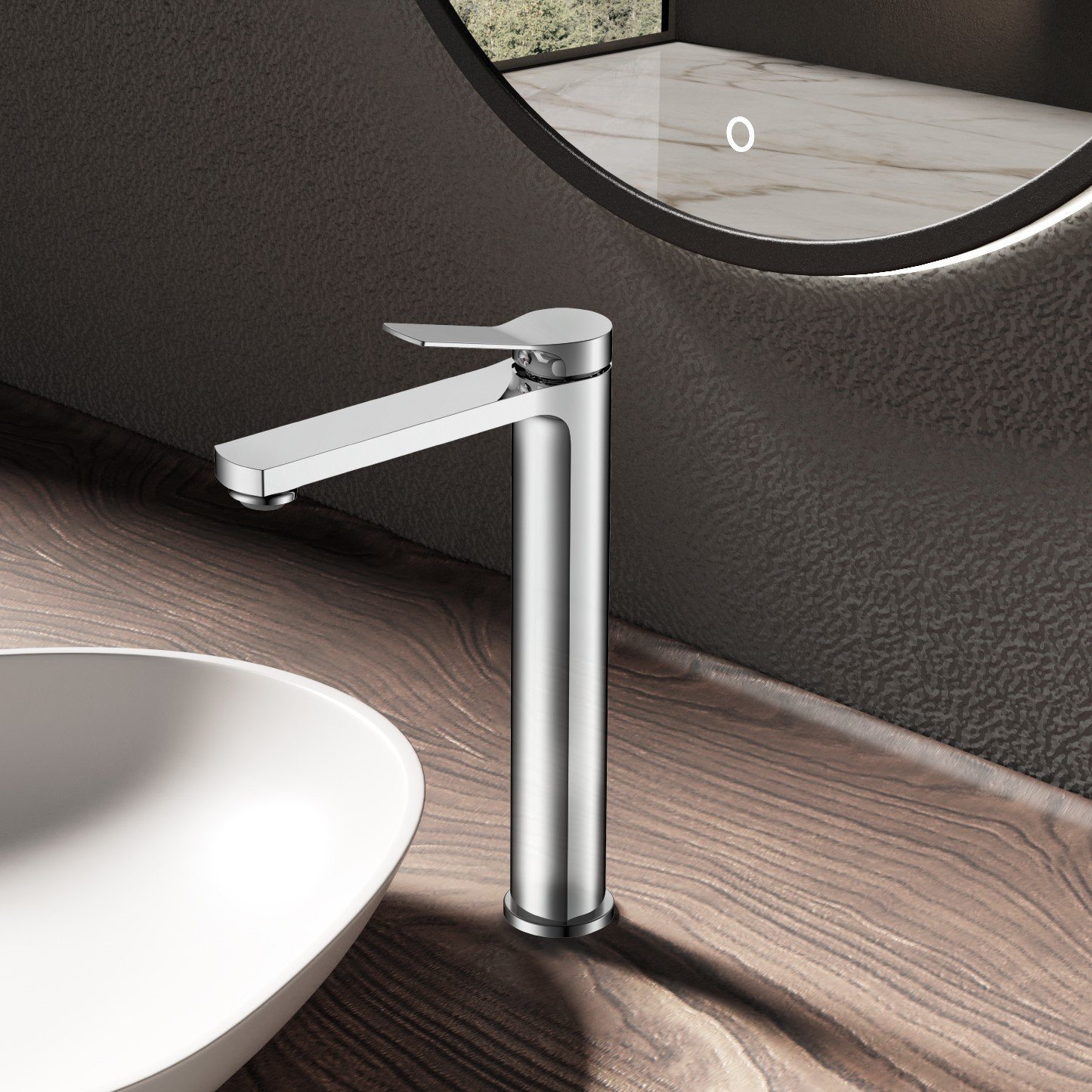 Высокий смеситель для раковины Vincea Арко (Arco), хром, VBF...