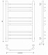 Полотенцесушитель водяной Secado Агата 3, 80x40, черный матовый, нижнее подключение, 4673739223451 - изображение 2