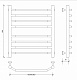 Полотенцесушитель водяной Secado Агата 4, 60x60, черный матовый, нижнее подключение, 4673739223567 - изображение 2