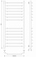 Полотенцесушитель водяной Secado Агата 4, 120x60, черный матовый, нижнее подключение, 4673739223659 - изображение 2