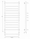 Полотенцесушитель водяной Secado Верона 1, 120x60, черный матовый, нижнее подключение, 4673739224892 - изображение 2