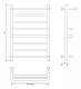 Полотенцесушитель водяной Secado Верона 2, 80x40, черный матовый, нижнее подключение, 4673739224939 - изображение 2