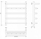 Полотенцесушитель водяной Secado Мерида 1 КСП, 60x50, черный матовый, нижнее подключение, 4673739225394 - изображение 2