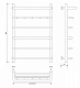 Полотенцесушитель водяной Secado Мерида 1 КСП, 80x40, черный матовый, нижнее подключение, 4673739225417 - изображение 2