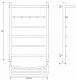 Полотенцесушитель водяной Secado Милан 1 КСП, 80x50, черный матовый, нижнее подключение, 4673739226506 - изображение 2