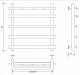 Полотенцесушитель водяной Secado Понтида 1 К, 60x50, черный матовый, нижнее подключение, 4673739227183 - изображение 2