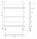 Полотенцесушитель водяной Secado Понтида 7 СП, 80x50, черный матовый, нижнее подключение, 4673739227992 - изображение 2