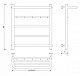 Полотенцесушитель водяной Secado Триада 1 КСП, 60x50, черный матовый, нижнее подключение, 4673739228814 - изображение 2