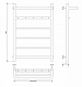 Полотенцесушитель водяной Secado Триада 1 КСП, 80x40, черный матовый, нижнее подключение, 4673739228838 - изображение 2