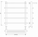 Полотенцесушитель водяной Secado Турин 1 СП, 60x50, черный матовый, нижнее подключение, 4673739229538 - изображение 2