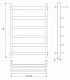 Полотенцесушитель водяной Secado Корсано 1 СП, 80x40, белый матовый, нижнее подключение, 4673739256138 - изображение 2