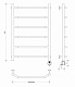 Полотенцесушитель электрический Secado Агата 1, 80x40, хром, подключение слева, 4603759405018 - изображение 4