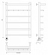 Полотенцесушитель электрический Secado Мерида 1 КСП, 80x50, хром, подключение слева, 4603759402819 - изображение 3