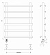 Полотенцесушитель электрический Secado Понтида 1, 80x60, хром, подключение слева, 4603759403373 - изображение 3