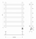 Полотенцесушитель электрический Secado Понтида 1, 80x60, хром, подключение слева, 4603759403373 - изображение 4