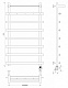 Полотенцесушитель электрический Secado Понтида 1 КСП, 100x50, хром, подключение слева, 4603777456863 - изображение 4