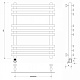 Полотенцесушитель электрический Secado Понтида плюс, 80x70, хром, подключение слева, 4603777457761 - изображение 3