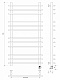 Полотенцесушитель электрический Secado Турин плюс, 100x40, хром, подключение слева, 4603777456344 - изображение 5