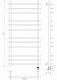 Полотенцесушитель электрический Secado Турин плюс, 120x40, хром, подключение слева, 4603777456382 - изображение 5