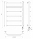 Полотенцесушитель электрический Secado Агата 1, 80x60, черный матовый, подключение слева, 4673739230688 - изображение 3
