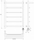 Полотенцесушитель электрический Secado Агата 1 СП, 80x40, черный матовый, подключение слева, 4673739231142 - изображение 3
