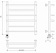 Полотенцесушитель электрический Secado Верона 1, 60x50, черный матовый, подключение слева, 4673739234563 - изображение 2