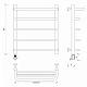 Полотенцесушитель электрический Secado Мерида 1 СП, 60x60, черный матовый, подключение слева, 4673739235539 - изображение 2
