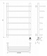 Полотенцесушитель электрический Secado Мерида 2 СП, 80x40, черный матовый, подключение слева, 4673739236260 - изображение 3