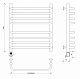 Полотенцесушитель электрический Secado Мерида 4, 60x50, черный матовый, подключение слева, 4673739236727 - изображение 2