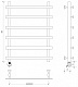 Полотенцесушитель электрический Secado Понтида 1, 80x60, черный матовый, подключение слева, 4673739239155 - изображение 2